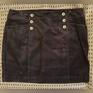 Black Velvet Mini Skirt ~New
